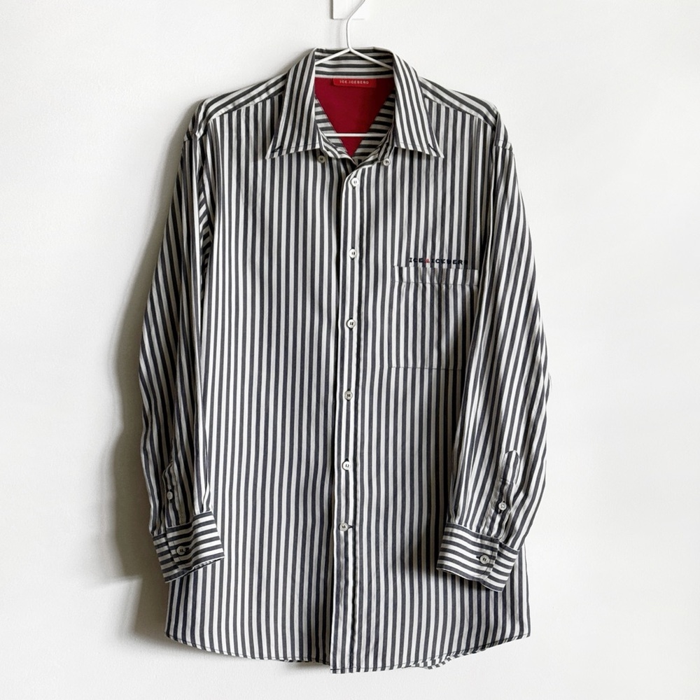 Ice Iceberg Striped Shirt XL – Gilmar Made in Italy – Embroidered Pocket